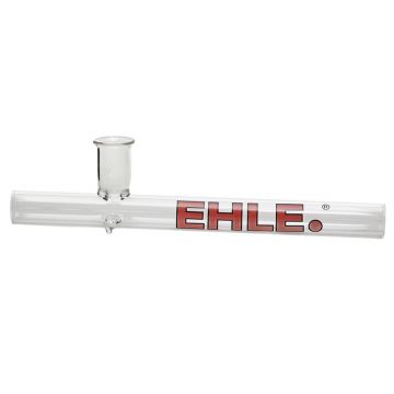EHLE. Glass - Steamroller Pipe - Extra Large - Red logo w/black outline