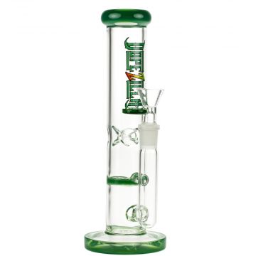 Dopezilla Mutos Small Mini Ice Bong with HoneyComb Disc | Milky Jade - Side View 1
