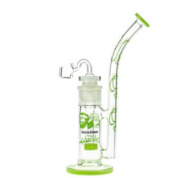 Cheech & Chong’s Tied Stick Glass Dab Rig | 10 Inch | Green - Side View 1