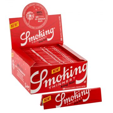 Smoking Thinnest King Size Rolling Papers | Box of 50 Packs