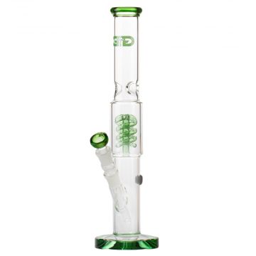 Grace Glass OG Straight Ice Bong with Spiral Perc | side view 1