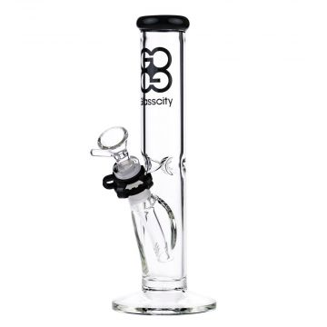 Glasscity Straight Cylinder Ice Bong | 10 Inch | Side View 3