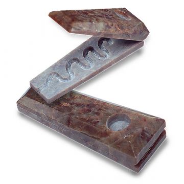 Stone Hand Pipe - Wedge with Ribbon Path