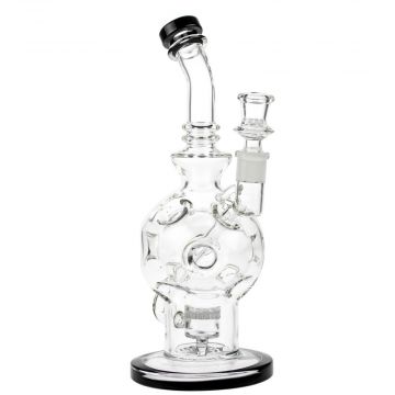 Glasscity Swiss Egg Bong with HoneyComb Perc | Black - Side View 1