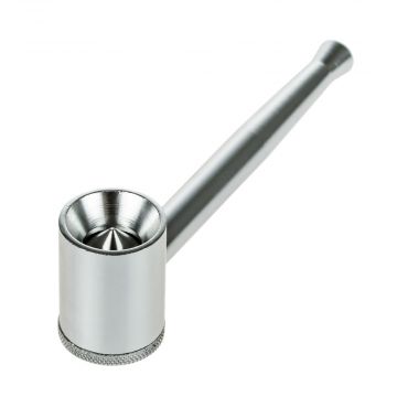 Aluminum Hand Pipe with Adjustable Airflow | Silver