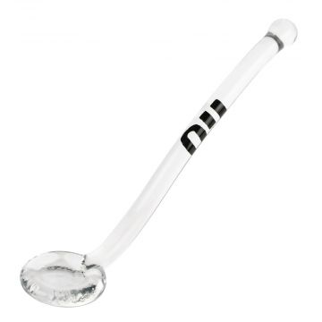 Black Leaf OiL Glass Spoon Concentrate Dish - Front View 