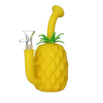 Silicone Pineapple Bong with Glass Bowl | Random Color | Yellow