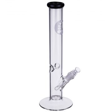 Sasquatch Glass - Scientific Glass Straight Bong - Midnight Black