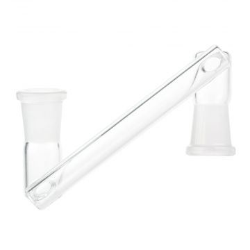 90 Degree Glass Adapter |  Female 14.5mm > Female 14.5mm - Side View 1