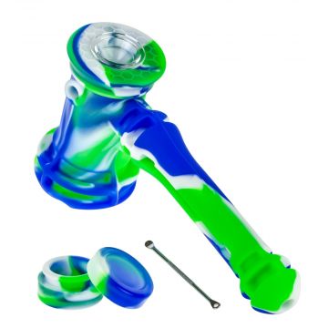 Silicone Hammer Bubbler Kit with Glass Bowl
