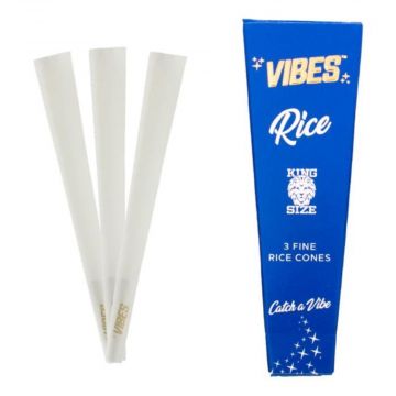 VIBES King Size Pre-Rolled Rice Cones | pack of 3