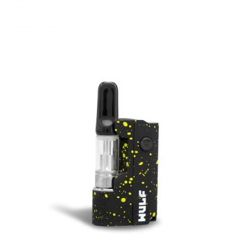 Wulf Mods Micro Plus Cartridge Vaporizer | Black Yellow Splatter | Side view 1