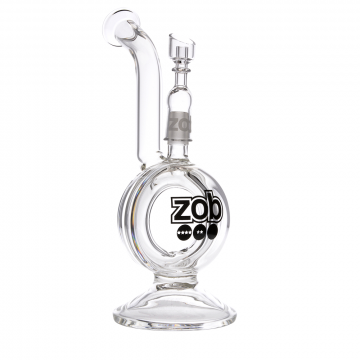 ZOB Glass - Vertical Bubbler with Zobello Perc - 9 inch - Black