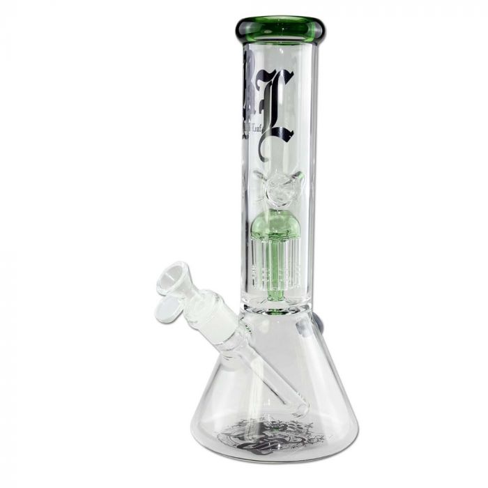 Black Leaf Beaker Base Ice Bong with 8-Arm Tree Perc main product photo