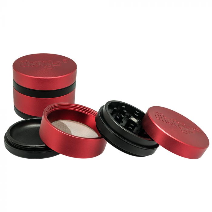 Chongz Big Hitter 4-Part Red Grinder | 62mm main product photo