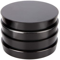 Aluminum Tower Grinder with Magnetic Lid | 4-Part | 62mm | Black