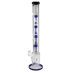 Black Leaf The Skyscraper 4 Tree Percolator Ice Bong | Blue