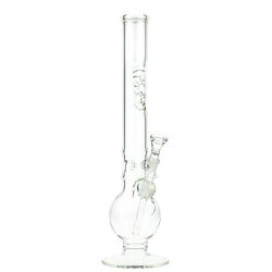 G-Spot Glass Bubble Ice Bong with Flame Polished Logo | 50cm - Side View 1
